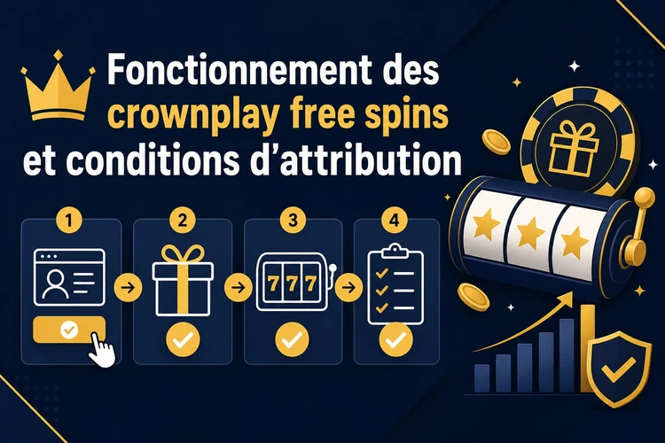 Fonctionnement des crownplay free spins et conditions d'attribution