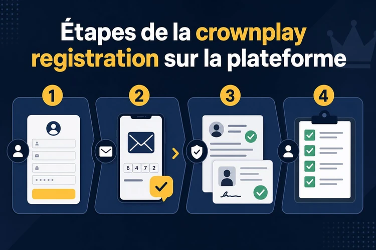 Étapes de la crownplay registration sur la plateforme