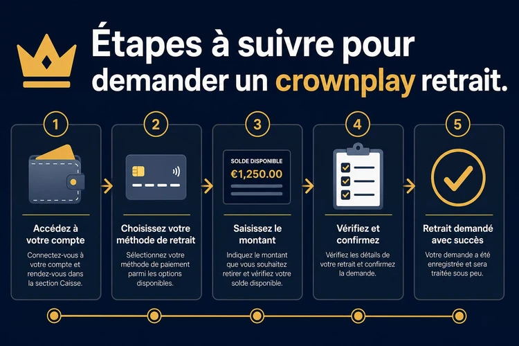 Étapes à suivre pour demander un crownplay retrait