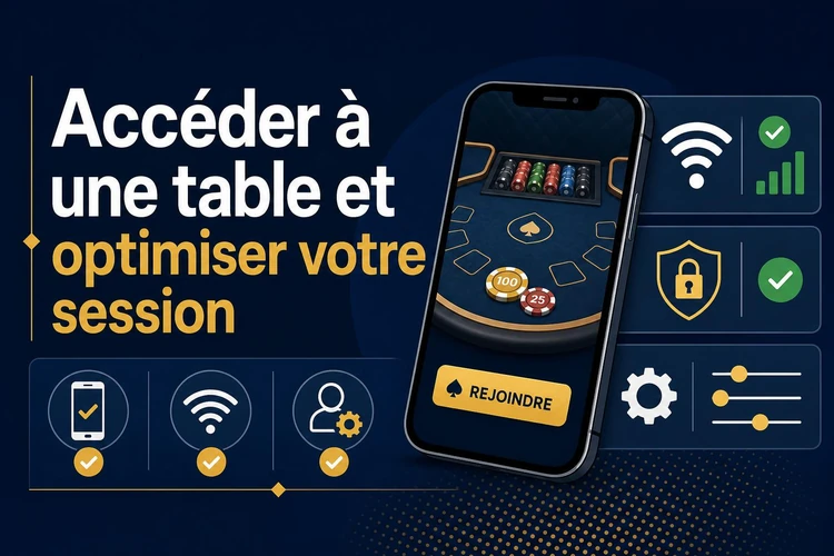 Accéder à une table et optimiser votre session
